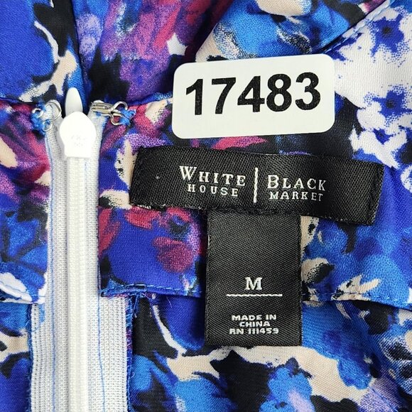 WHBM Shirt Womens Medium Blue Purple Tiered Ruffle Sleeveless Casual Top - Picture 8 of 10